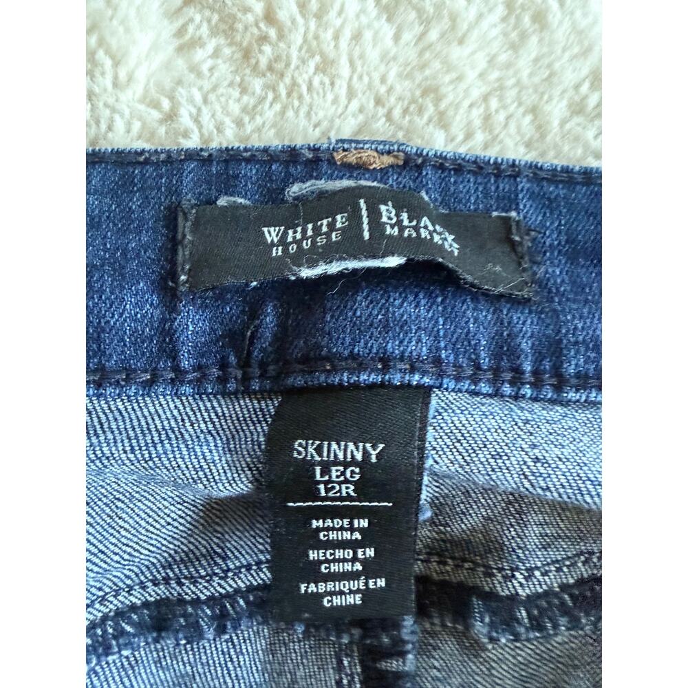 WHBM White House Black Market Skinny Leg Crop Jeans Size 12R - Picture 3 of 6